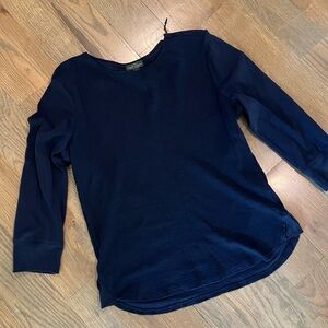 Lauren Ralph Lauren Navy blue 3/4 Sleeve Top sz XL